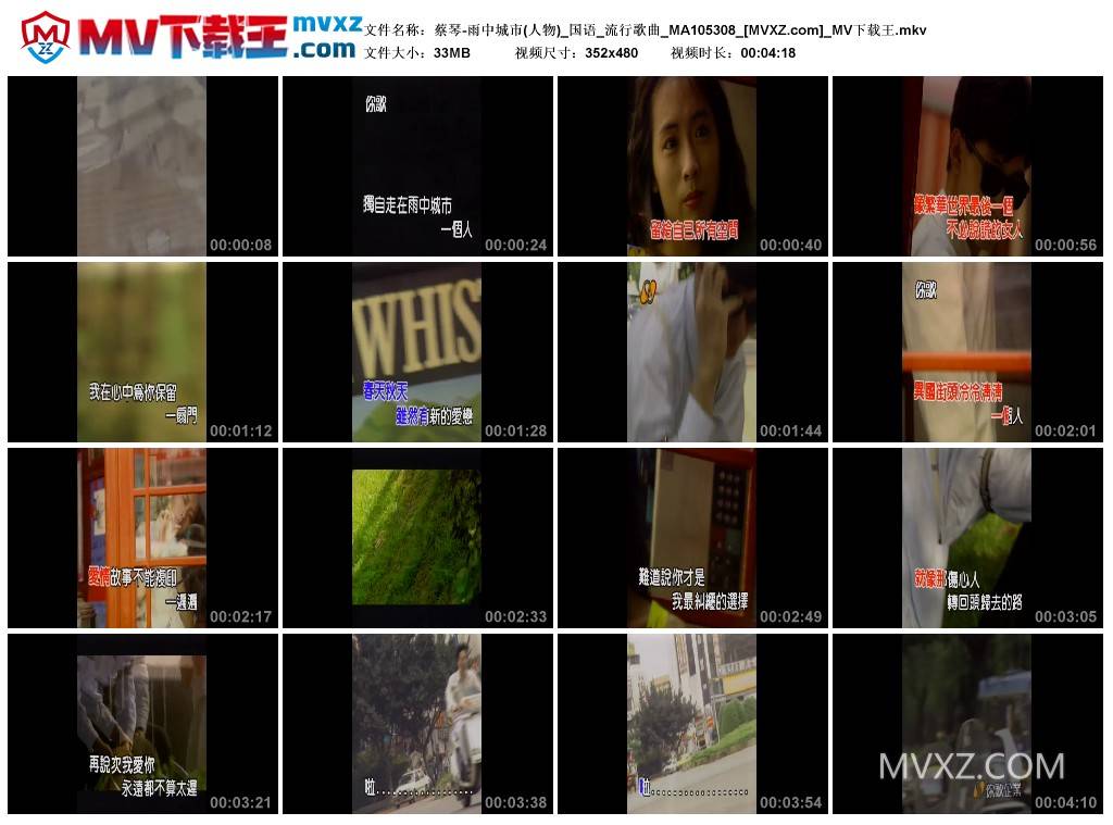 蔡琴-雨中城市(人物)_国语_流行歌曲_MA105308